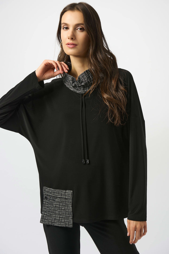Silky Knit & Novelty Boxy Top