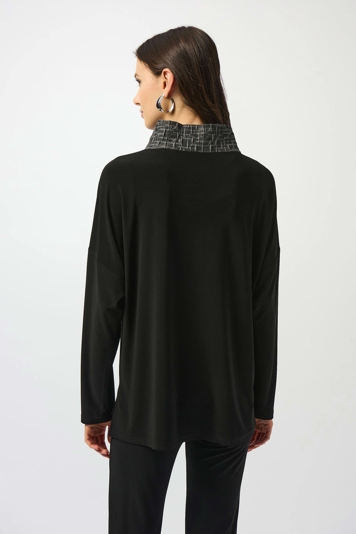 Silky Knit & Novelty Boxy Top