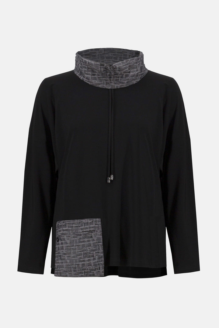 Silky Knit & Novelty Boxy Top
