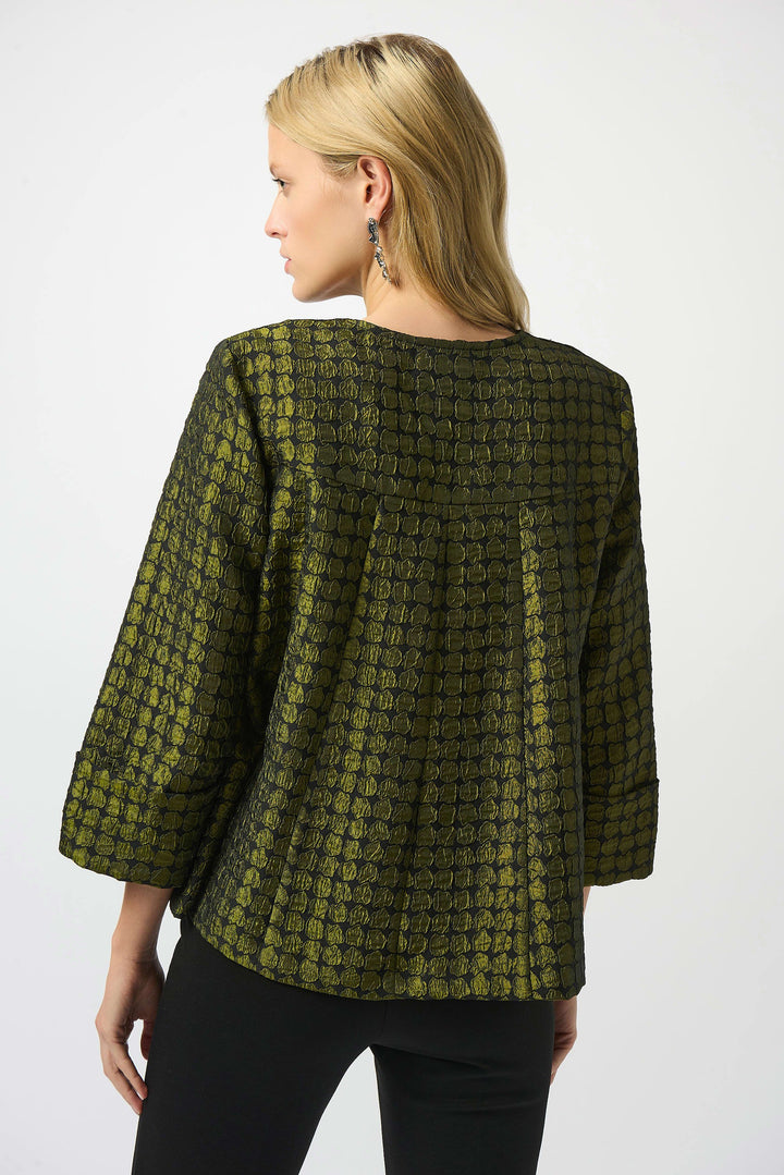 Textured Dot Jacquard Swing Jacket
