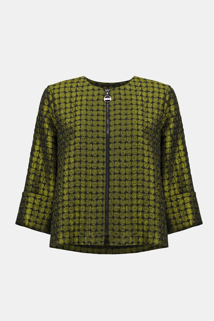 Textured Dot Jacquard Swing Jacket