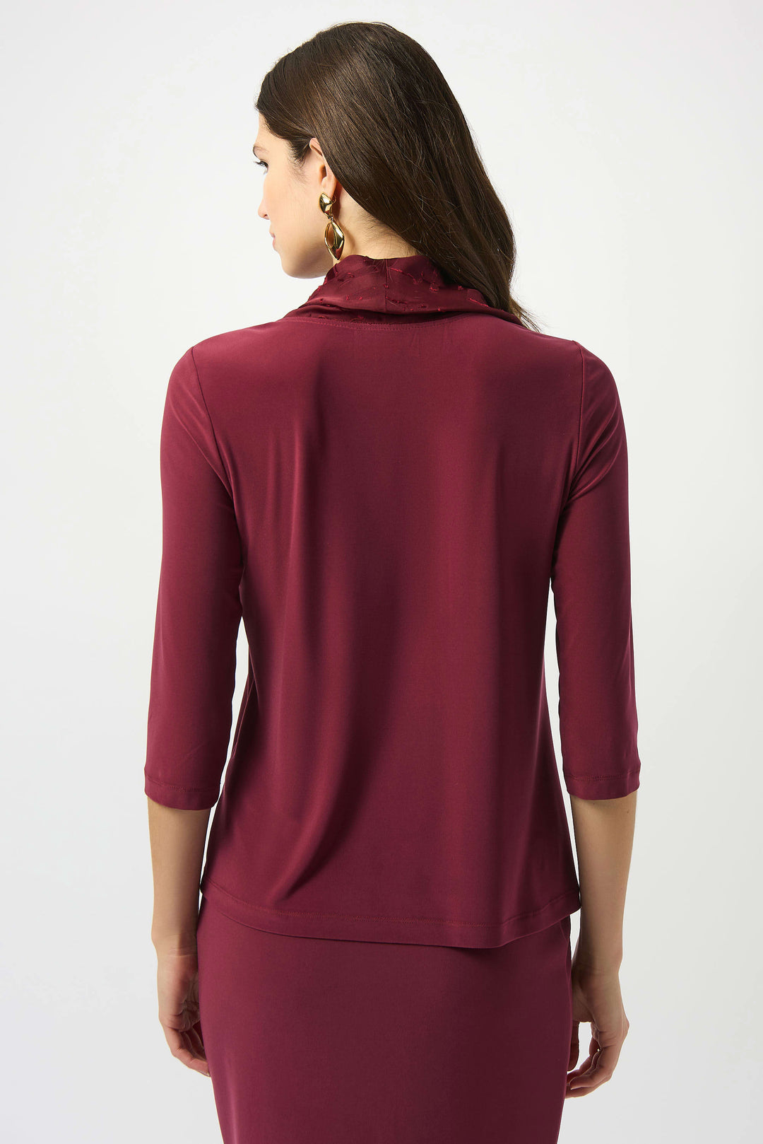 Silky Knit & Satin Burnout Fitted Top