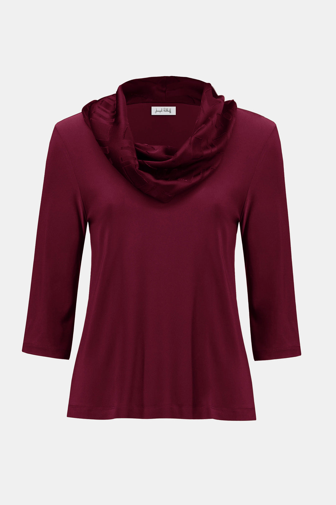 Silky Knit & Satin Burnout Fitted Top