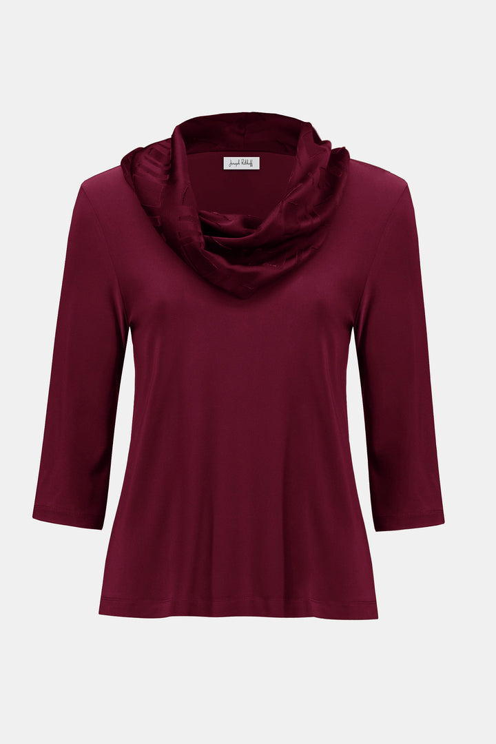 Silky Knit & Satin Burnout Fitted Top