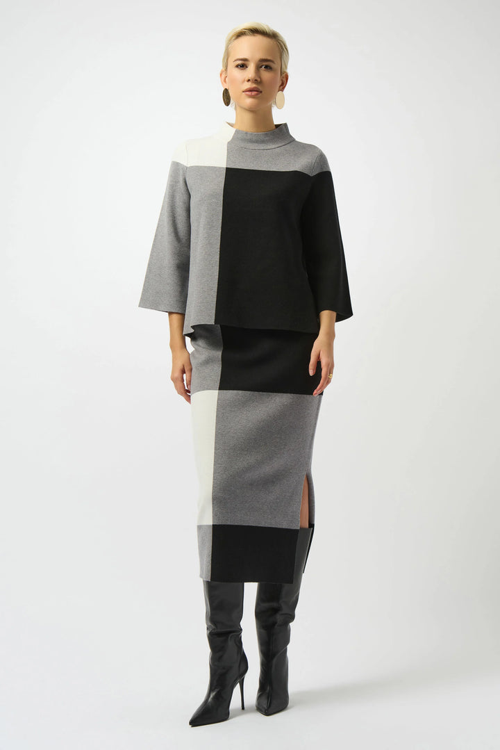 Jacquard Sweater Colour Block Pullover