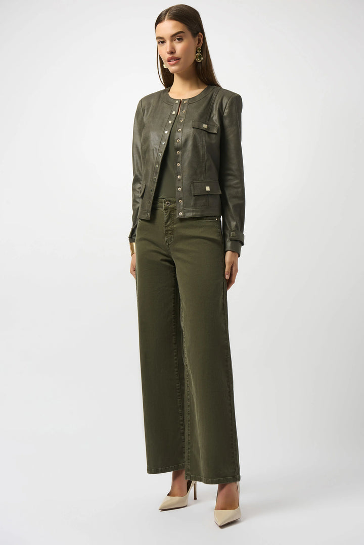 Classic Wide-Leg Stretch Denim Jeans