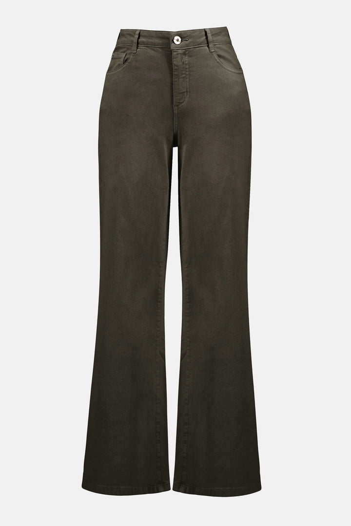 Classic Wide-Leg Stretch Denim Jeans