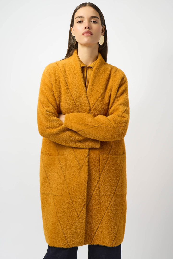 Feather Yarn Sweater Knit Coat