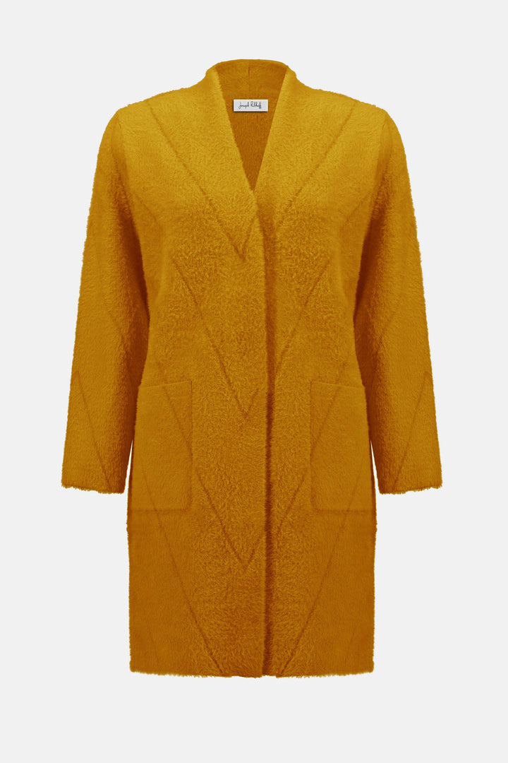 Feather Yarn Sweater Knit Coat