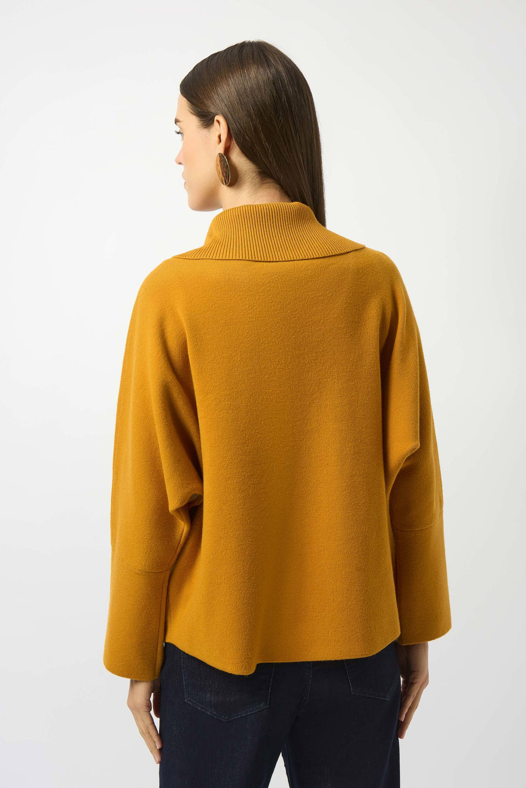 Sweater Knit Boxy Pullover With Zipped Collar Medallion