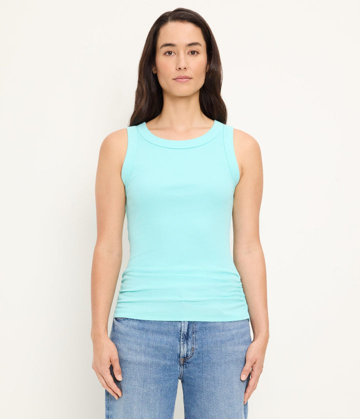 Halley Ruched Rib Tank Aruba