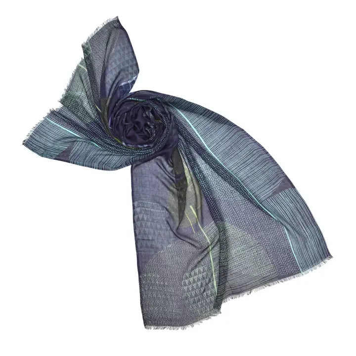 Tristan Moody Dot Scarf Navy