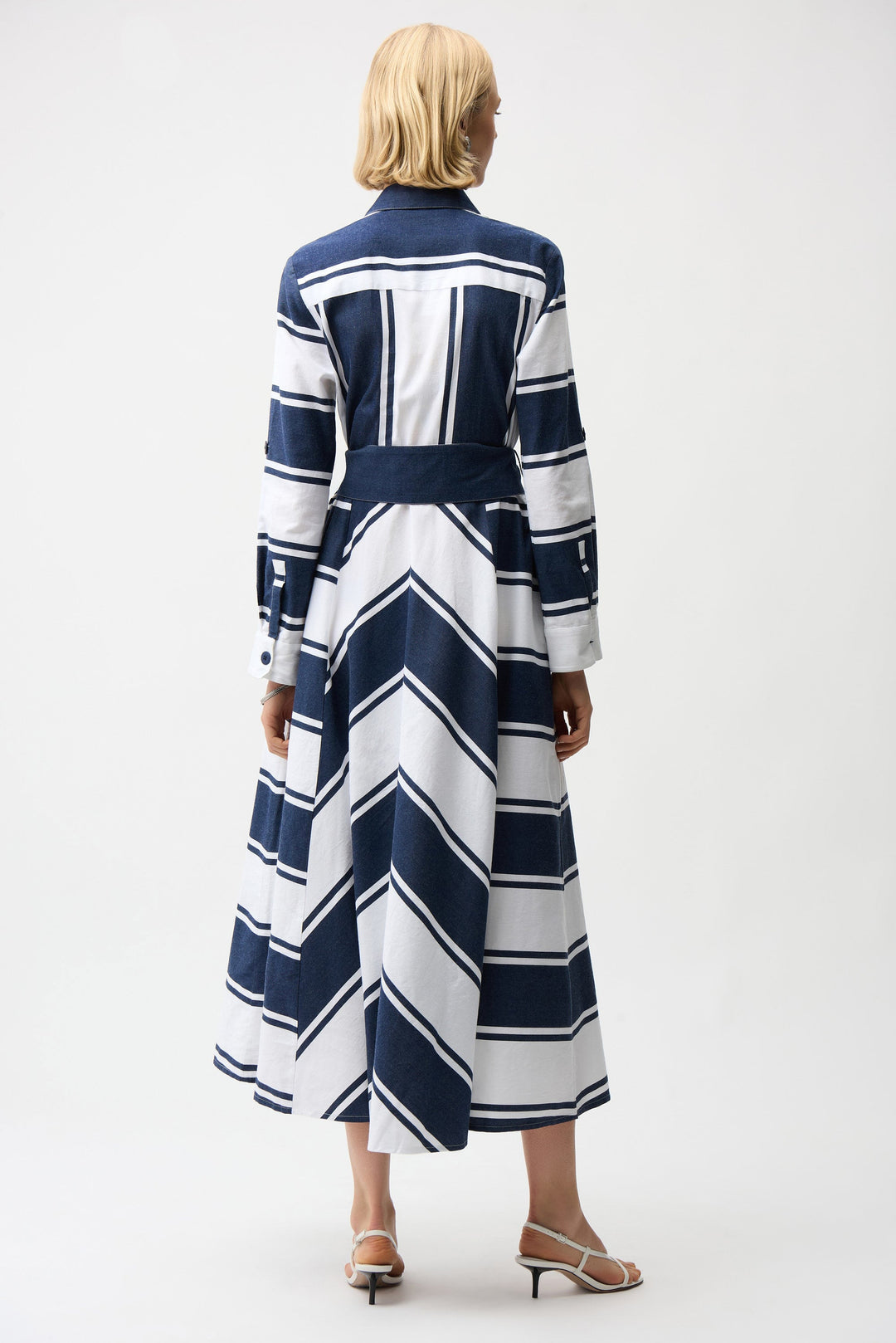 Fit &amp; Flare Shirt Dress Navy