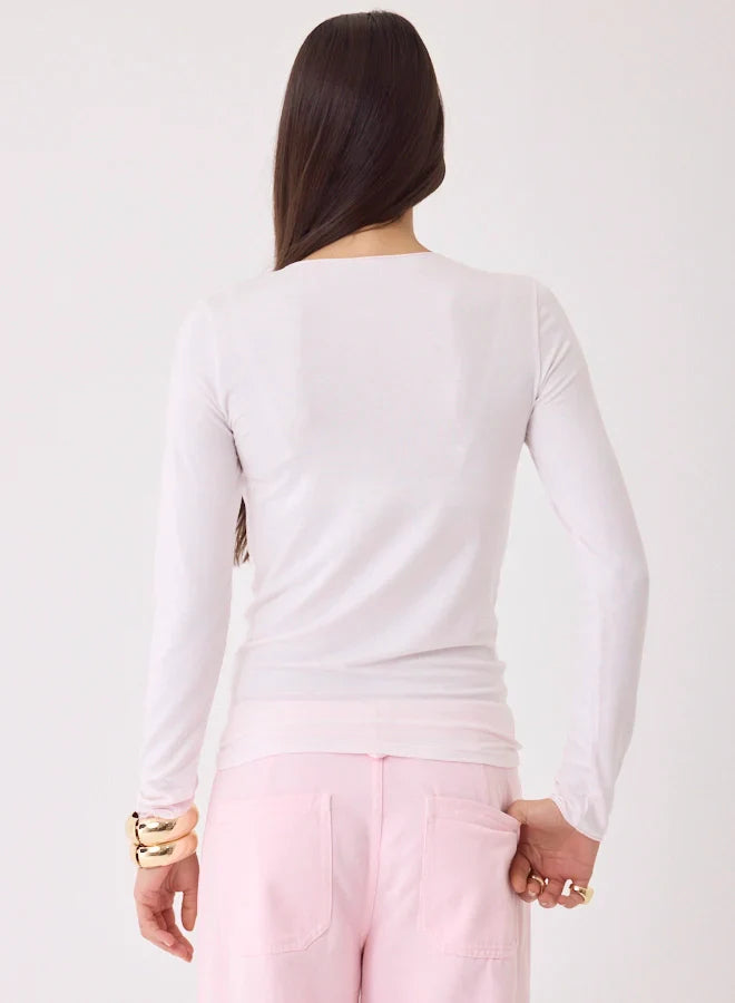 Soft Touch Long Sleeve Merrow Edge Boatneck T-Shirt