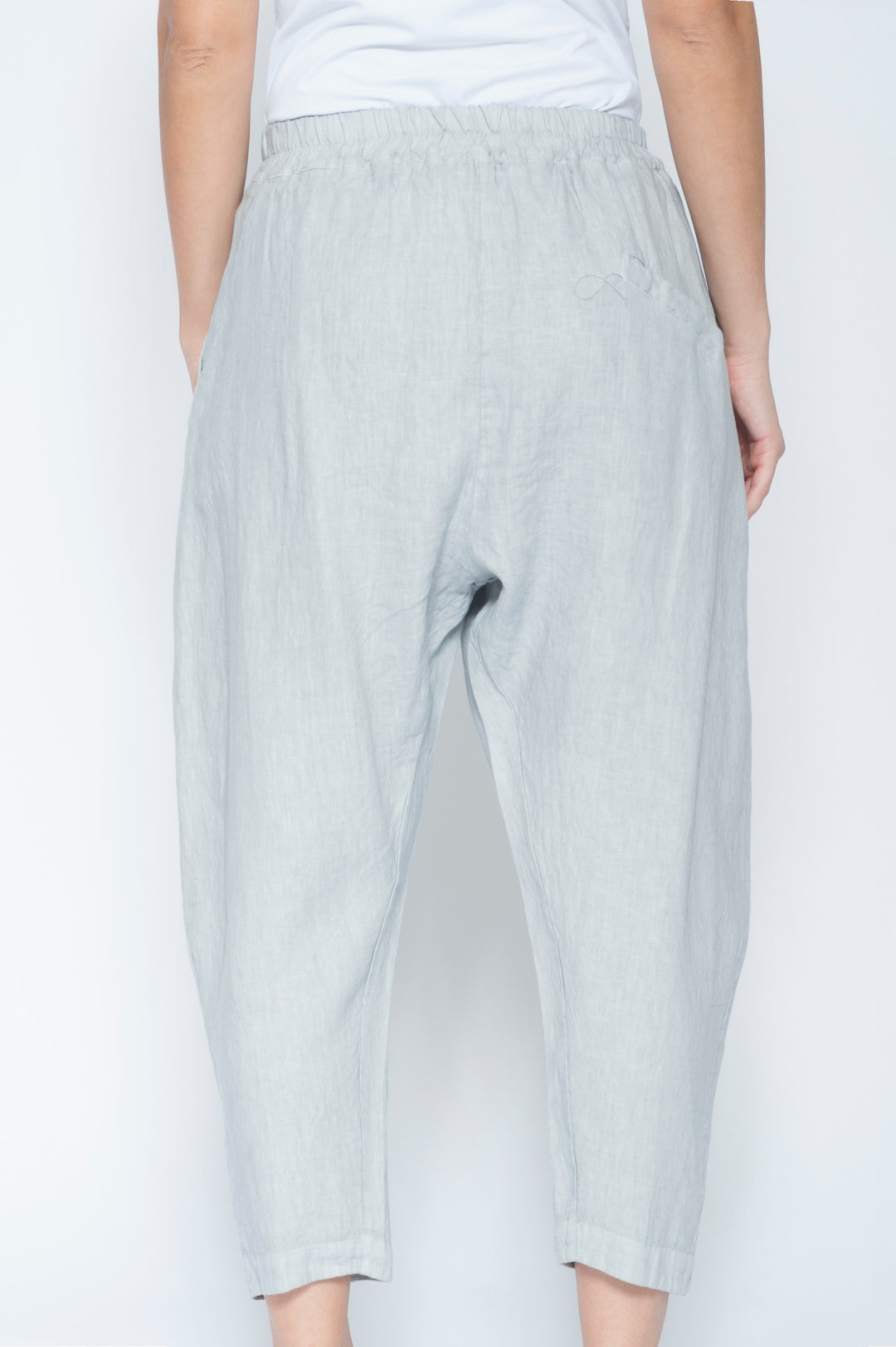 Linen Tulip Trousers Medium Grey