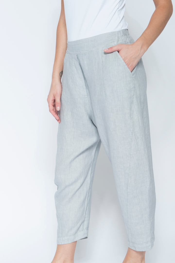 Linen Tulip Trousers Medium Grey