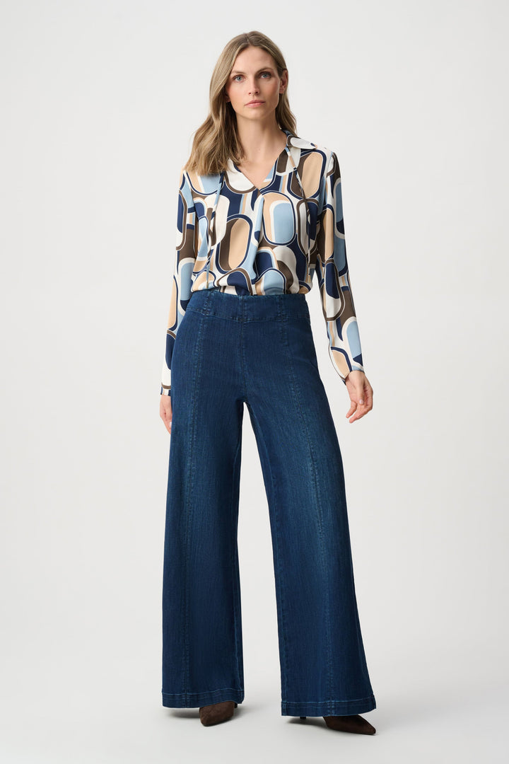 Satin Geometric Top Off White
