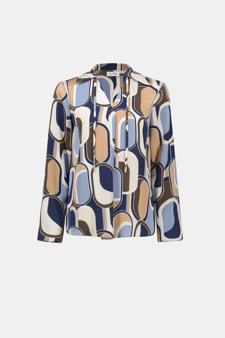 Satin Geometric Top Off White