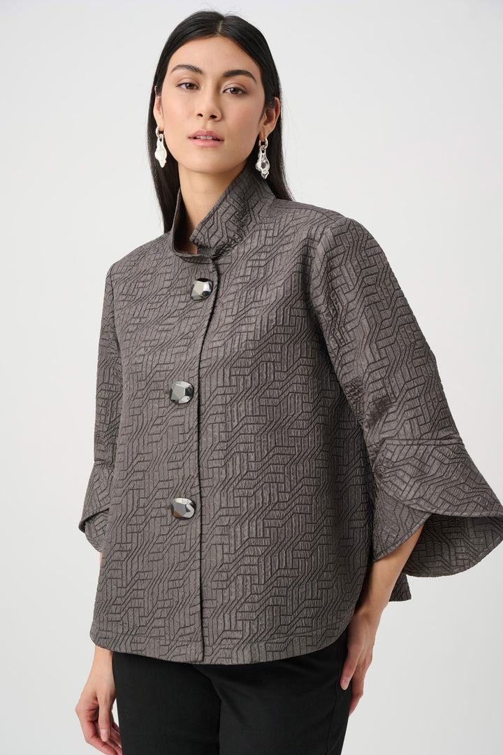 Geometric Trapeze Jacket Avacado