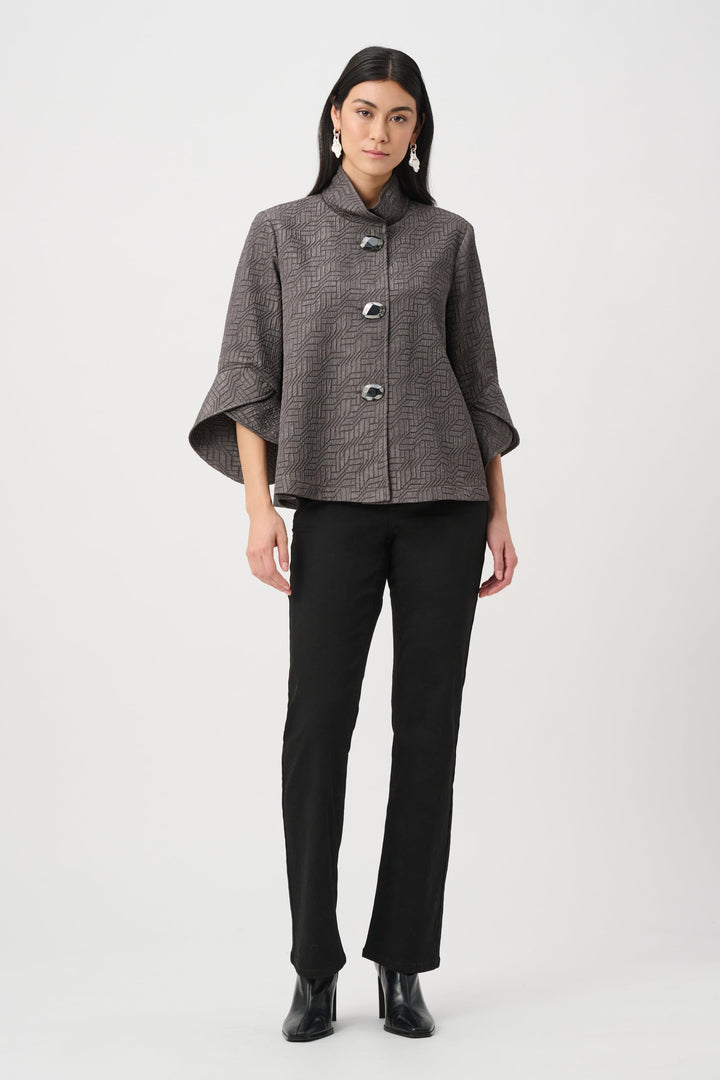 Geometric Trapeze Jacket Avacado