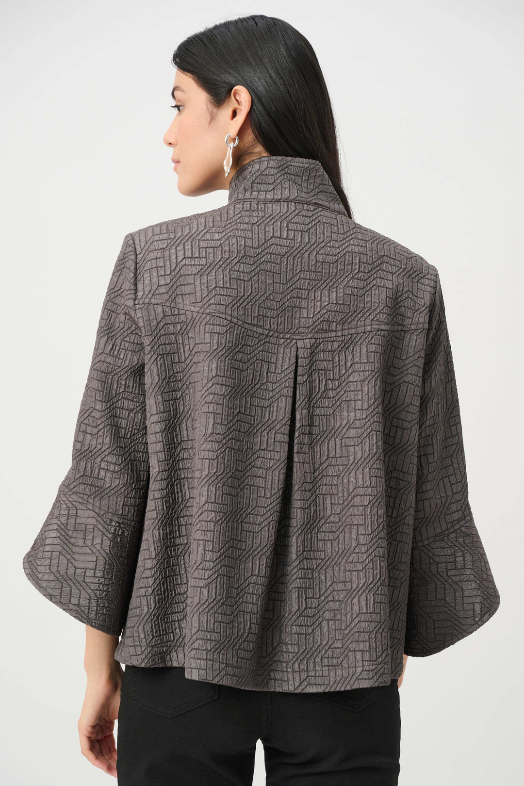 Geometric Trapeze Jacket Avacado
