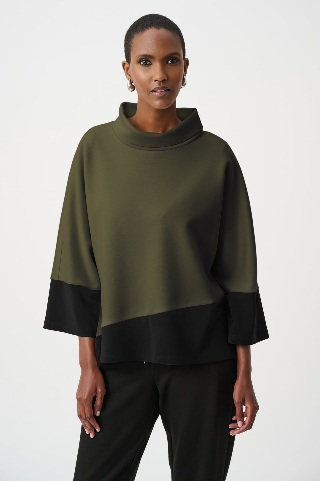 Scuba Color Block Trapeze Top Avacado