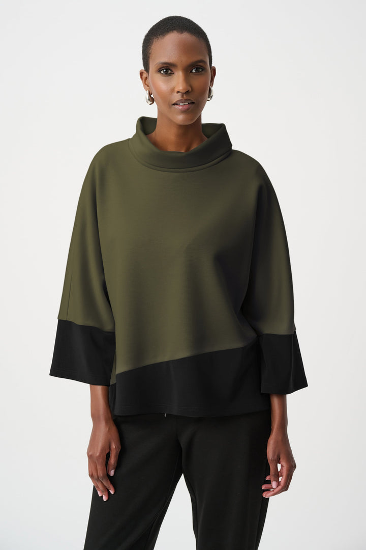 Scuba Color Block Trapeze Top Avacado