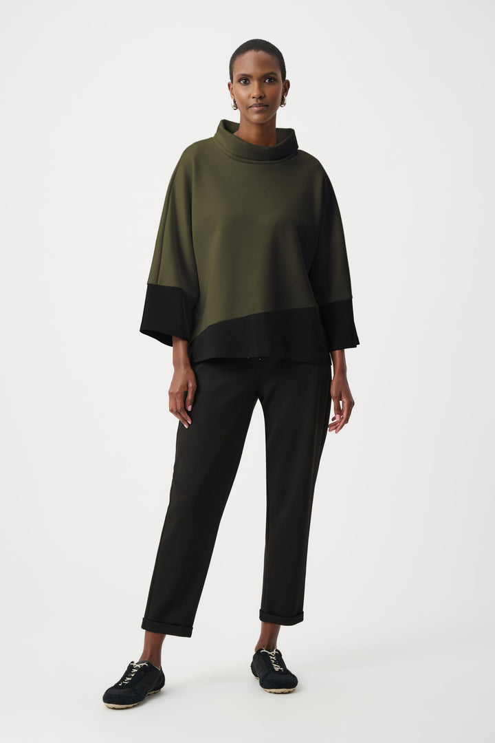 Scuba Color Block Trapeze Top Avacado