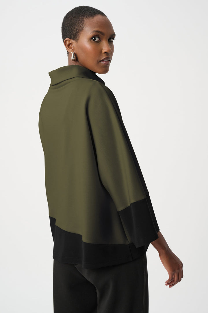 Scuba Color Block Trapeze Top Avacado