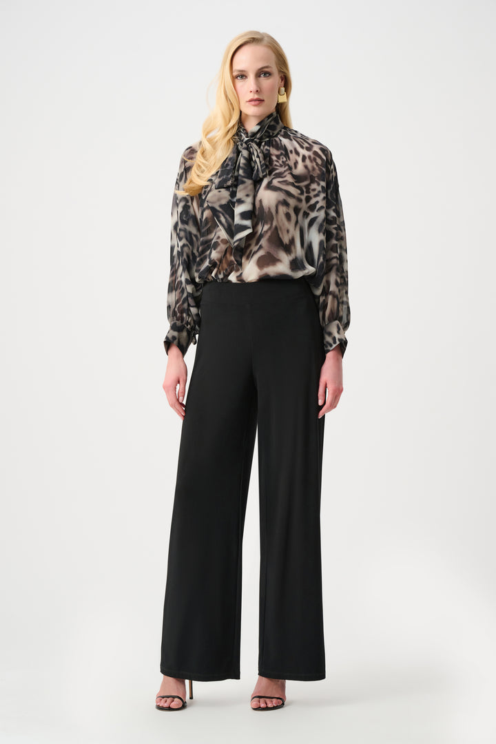 Chiffon Animal Print Boxy Top Leopard