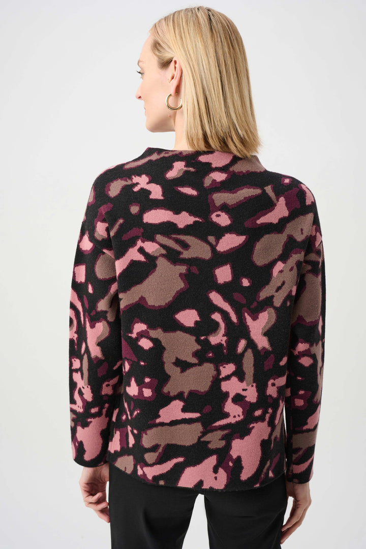Jacquard Rhinestone Sweater Black