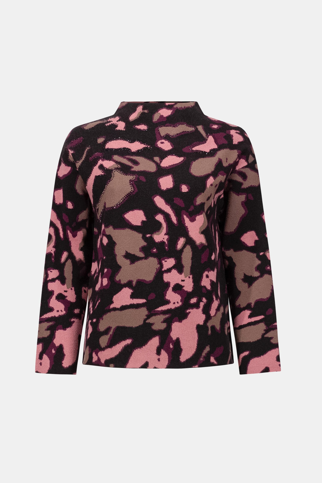 Jacquard Rhinestone Sweater Black