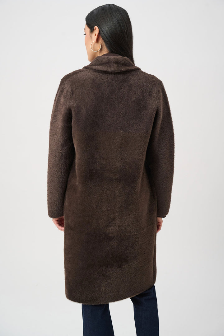 Feather Yarn Coat Detachable Faux Fur