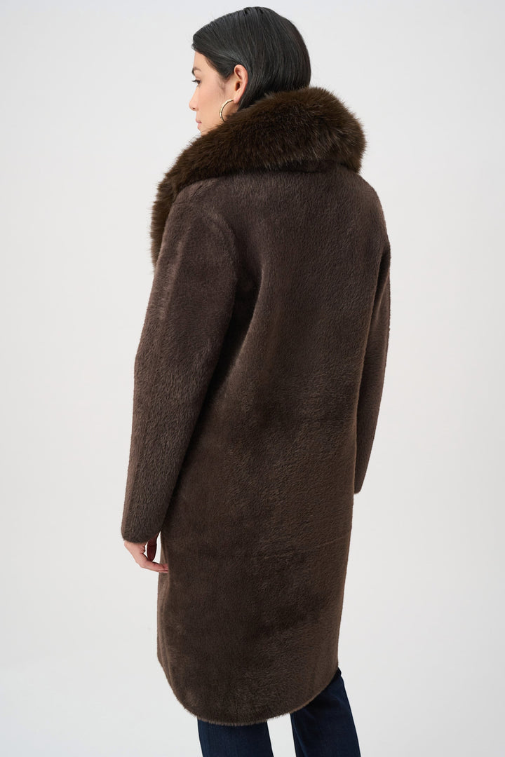Feather Yarn Coat Detachable Faux Fur