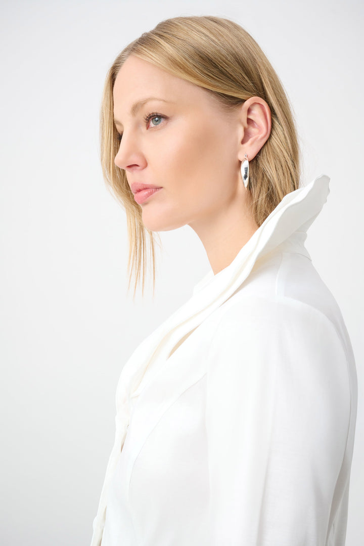 Double Lapel Blouse White
