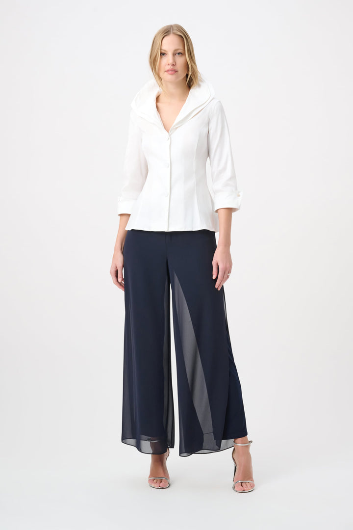 Double Lapel Blouse White