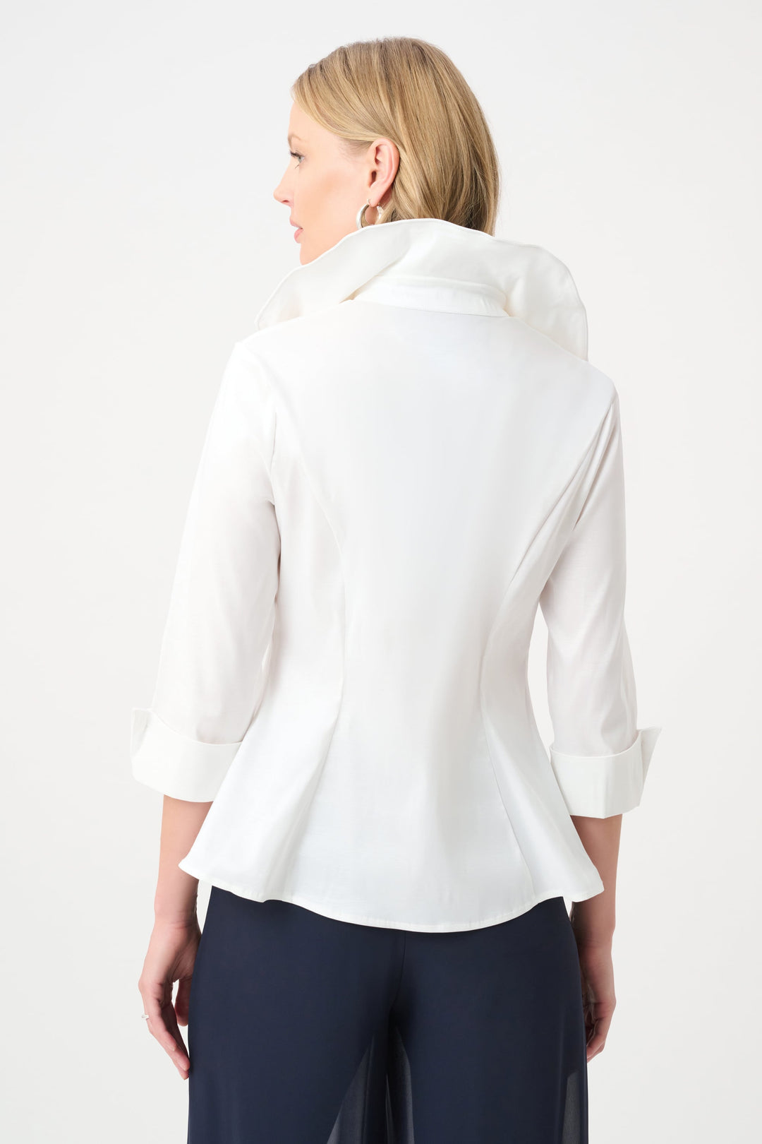 Double Lapel Blouse White