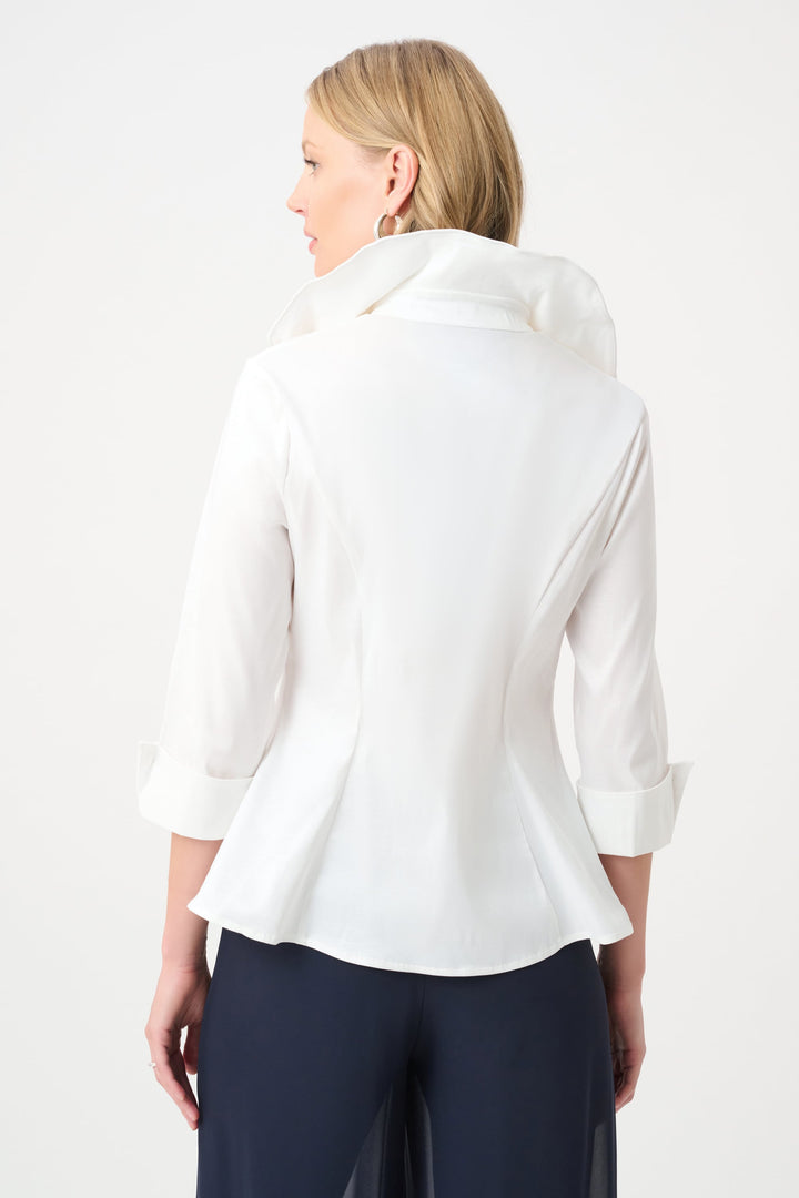 Double Lapel Blouse White