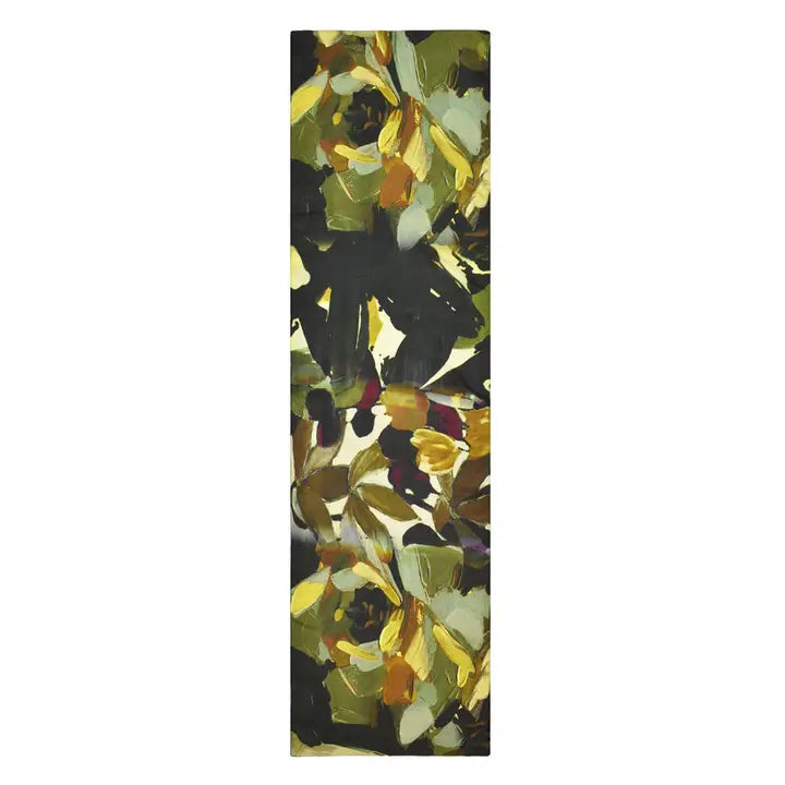 Willamena Striking Floral Scarf Olive