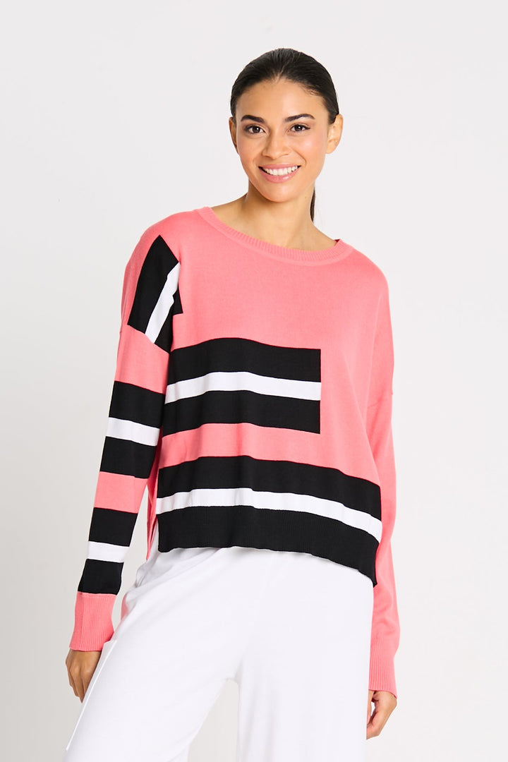Athletic Stripe Coral