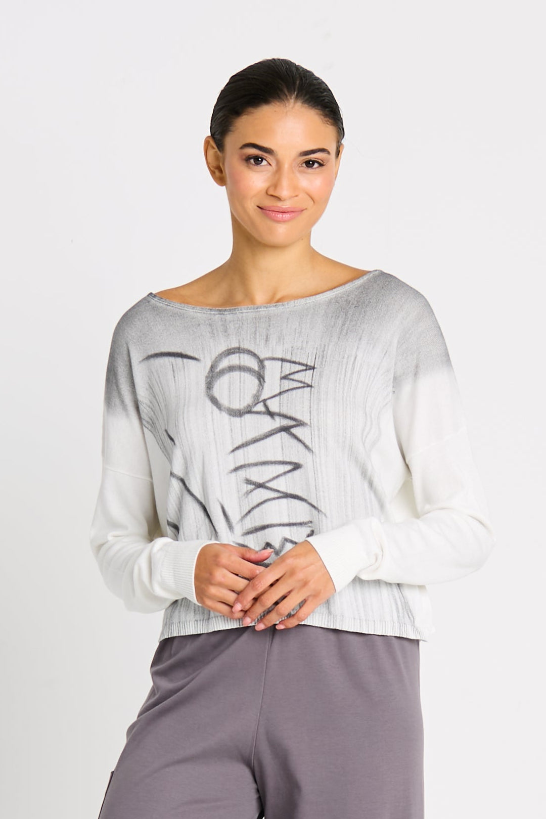 Pima Cotton Heiroglyphics Sweater