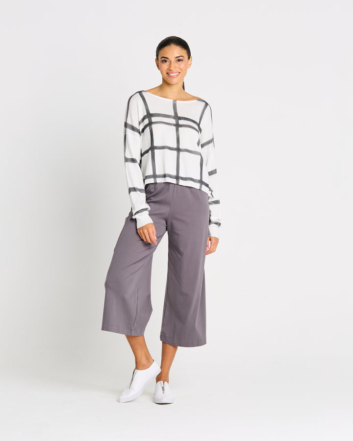 Pima Cotton Window Pane Sweater