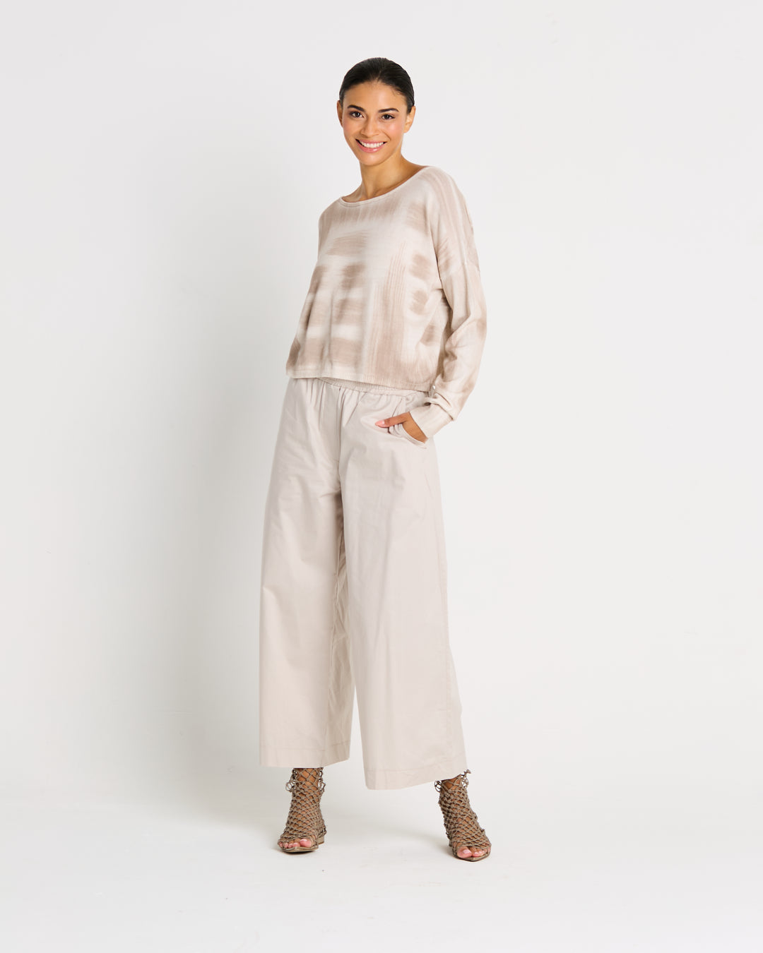 Pima Cotton Paintbrush Top Putty