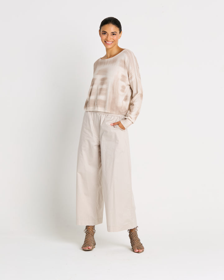 Pima Cotton Paintbrush Top Putty