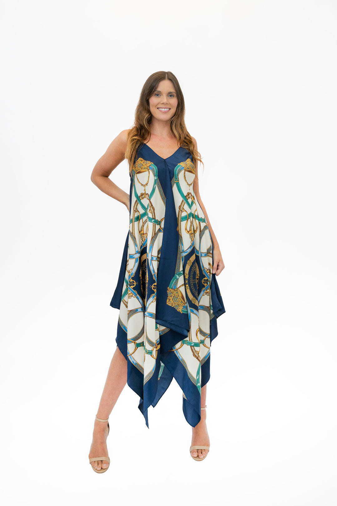Silk Dress / Blue Stirrup