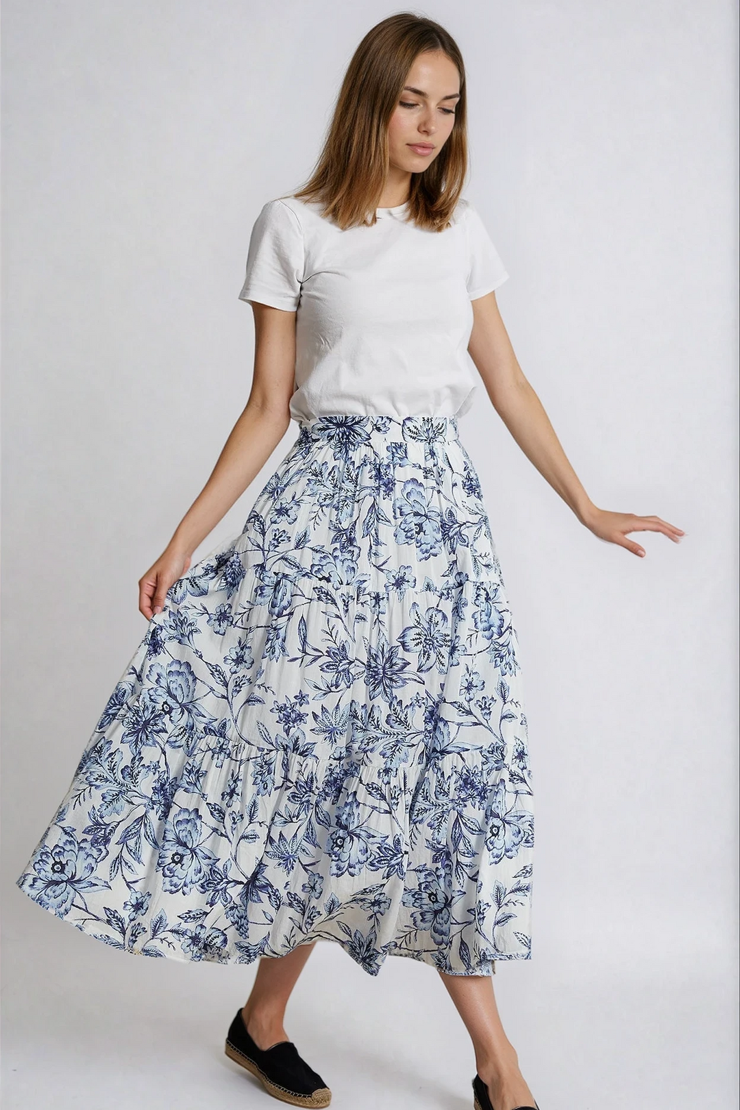 Woodstock Skirt Blue White