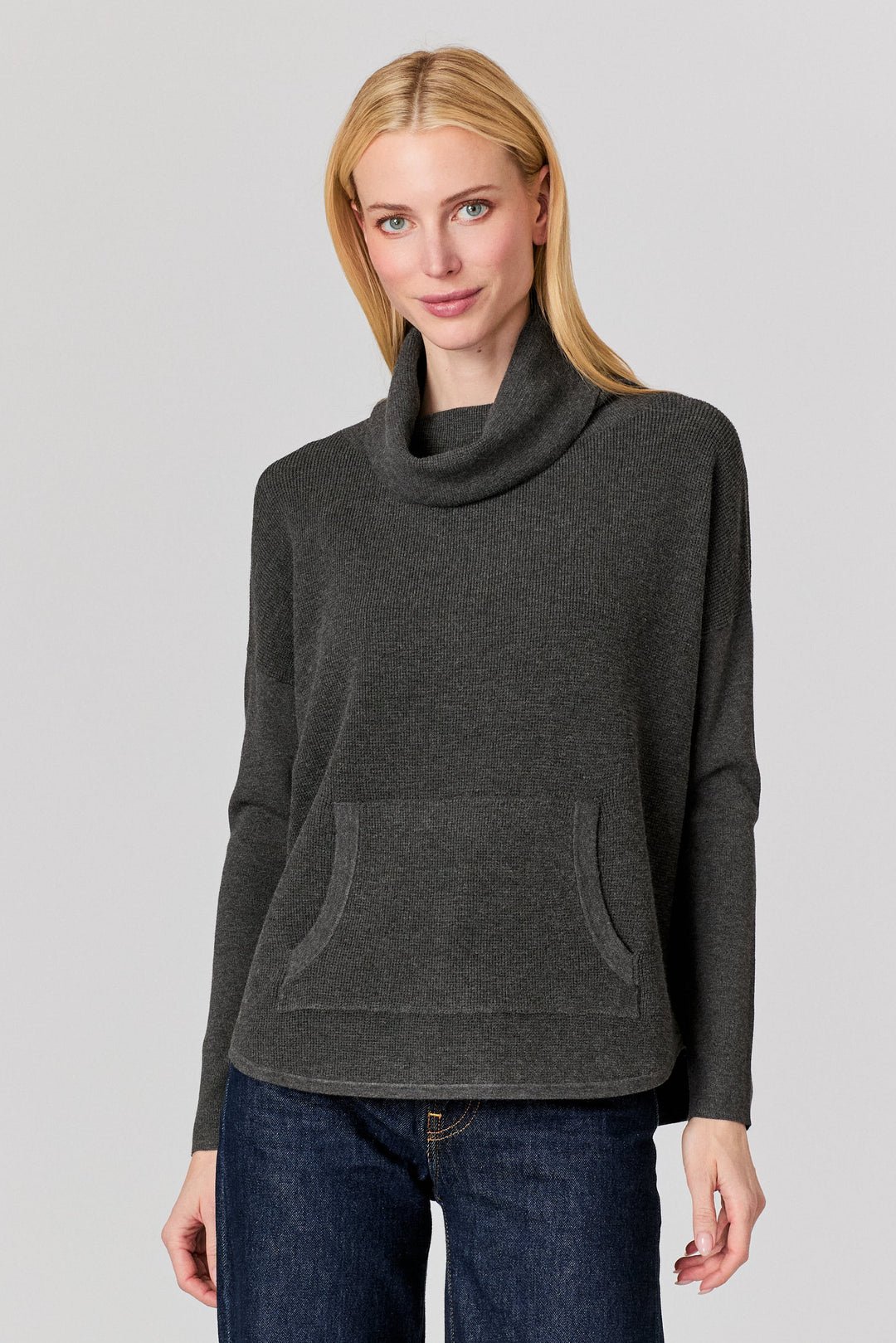 Cowl Neck Sweater Graphite