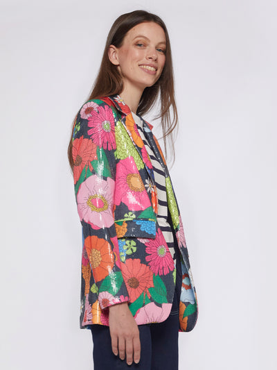 Andrea Floral Sequin Jacket