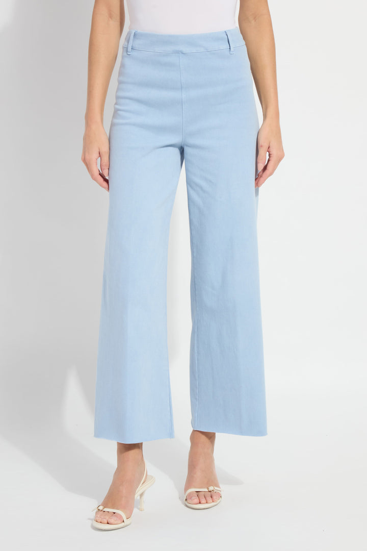 Erin Wide Leg Crop Pant Chalk Blue