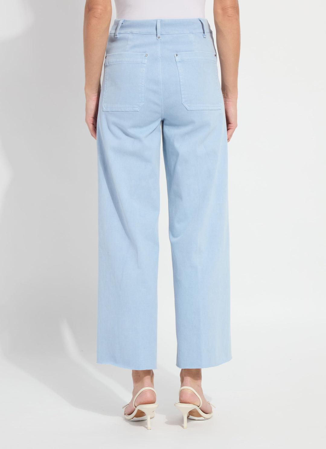 Erin Wide Leg Crop Pant Chalk Blue